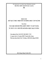 TÀI LIỆU BỒI DƯỠNG KIẾN THỨC VÀ KỸ NĂNG TƯ DUY CÁC CHUYÊN ĐỀ HÓA HỌC ĐẠI CƯƠNG