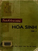 Sách tra cứu hóa sinh. Tập 1.Tra cứu các chất