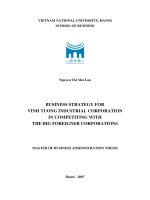 Business strategy for Vinh Tuong industrial corporation in competiting with the big foreigner corporations