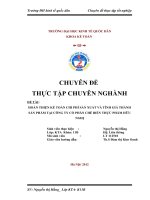 Kế toán chi phí và tính giá thành sản phẩm tại Công ty cổ phần Hữu Nghị