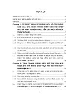 Chính sách hỗ trợ nông dân thực thi tại tỉnh Nam Định trong điều kiện thực hiện cam kết của WTO về nông nghiệp