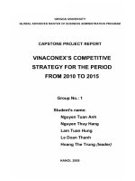 VINACONEX's competitive strategy for the period from 2010 to 2015