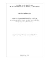 Nghiên cứu du lịch sinh thái kết hợp với du lịch mạo hiểm tại khu mỏ kẽm - chì chợ Điền huyện chợ Đồn, tỉnh Bắc Kạn