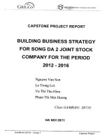 Building business strategy for Song Da 2 joint stock company for the period 2012 - 2016