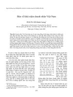 Bàn về khái niệm doanh nhân Việt Nam