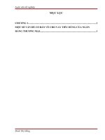 Nâng cao hiệu quả cho vay tiêu dùng tại NH SaigonBank – CN Hà Nội