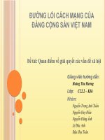 Quan điểm về giải quyết các vấn đề xã hội