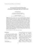 Assessing the Committed Integration of Vietnam’s Distribution Services in AEC 2015