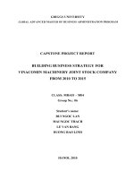 Building business strategy for VINACOMIN Machinery Joint Stock Company from 2010 to 2015