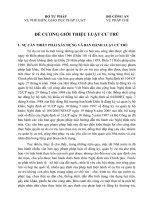 ĐỀ CƯƠNG GIỚI THIỆU LUẬT CƯ TRÚ NĂM 2006