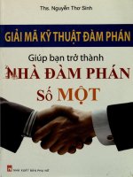 Giải mã kỹ thuật đàm phán - Giúp bạn trở thành nhà đàm phán số một