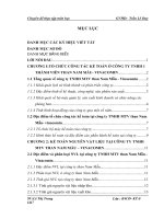 Công tác kế toán nguyên vật liệu  tại  Công ty TNHH MTV than Nam Mẫu – Vinacomin