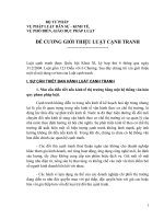 ĐỀ CƯƠNG GIỚI THIỆU LUẬT CẠNH TRANH NĂM 2004