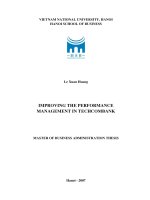 Improving the performance management in Techcombank