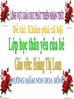 slide thuyết trình MTXQ Lớp học thân yêu của bé