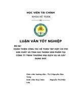 Hoàn thiện công tác kế toán tập hợp chi phí sản xuất và tính giá thành sản phẩm tại Công ty TNHH thương mại dịch vụ và xây dựng Đức Hà