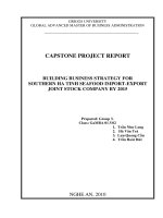 Building business strategy for southern Ha Tinh seafood import-export joint stock company by 2015