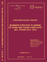 Business strategy planning of Dong Anh Thanh Cong auto JSC., Phase 2013 – 2015