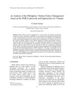 An Analysis of the Philippines’ Marine Fishery Management based on the PSIR Framework and Implications for Vietnam