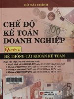 Chế độ tài chính doanh nghiệp - Q1 hệ thống tài khoản kế toán