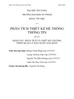 Phân tích và thiết kế hệ thống bán nước giải khát  môn học phân tích và thiết kế HTTT