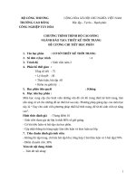 CHƯƠNG TRÌNH TRÌNH ĐỘ CAO ĐẲNG NGÀNH ĐÀO TẠO: THIẾT KẾ THỜI TRANG ĐỀ CƯƠNG CHI TIẾT HỌC PHẦN  CƠ SỞ THIẾT KẾ THỜI TRANG