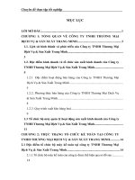 Tổng quan về đặc điểm Kinh Tế - Kỹ Thuật và tổ chức bộ máy quản lý hoạt động sản xuất kinh doanh của Công Ty TNHH Thương Mại Dịch Vụ & Sản Xuất Trang Minh