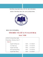 BÁO CÁO CUỐI KHÓA:  TÌM HIỂU VỀ CÔNG TY SAATCHI  SAATCHI