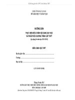 HƯỚNG DẪN THỰC HIỆN ĐIỀU CHỈNH NỘI DUNG DẠY HỌC VÀ PHÂN PHỐI CHƯƠNG TRÌNH CẤP THPT (Áp dụng từ năm học 20112012)