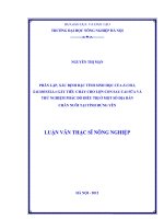 Phân lập, xác định đặc tính sinh học của e coli, salmonella gây tiêu chảy cho lợn con sau cai sữa và thử nghiệm phác đồ điều trị ở một số địa bàn chăn nuôi tại tỉnh hưng yên