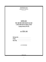 HƯỚNG DẪN THỰC HIỆN ĐIỀU CHỈNH NỘI DUNG DẠY HỌC VÀ PHÂN PHỐI CHƯƠNG TRÌNH CẤP THCS (Áp dụng từ năm học 20112012)   MÔN: TIẾNG ANH