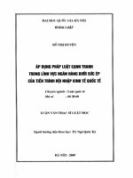 Áp dụng pháp luật cạnh tranh trong lĩnh vực ngân hàng dưới sức ép của tiến trình hội nhập kinh tế quốc tế