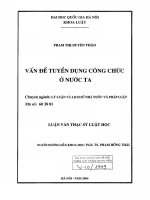 Vấn đề tuyển dụng công chức ở nước ta