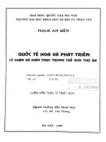 Quốc tế hoá và phát triển lý luận và hiện thực trong thế giới thứ ba
