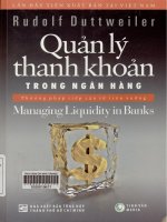Quản lý thanh khoản trong ngân hàng - Phương pháp tiếp cận từ trên xuống