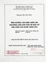 ảnh hưởng của điện châm lên ngưỡng cảm giác đau và một số đặc điểm của huyệt châm cứu