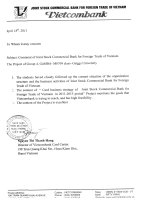 Card business strategy of Bank for foreign Trade of Vietnam period from 2011 to 2015