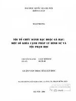 Tội tổ chức đánh bạc hoặc gá bạc một số khía cạnh pháp lý hình sự và tội phạm học