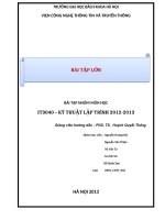 BÀI TẬP NHÓM MÔN HỌC IT3040 – KỸ THUẬT LẬP TRÌNH