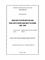 Chính sách tỉ giá hối đoái ở Việt Nam trong thời kỳ chuyển sang kinh tế thị trường