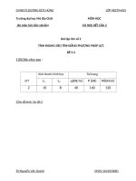 Bài tập lớn số 2 tính khung siêu tĩnh bằng phương pháp lực đề 5-2