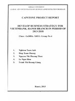 Develop business strategy for VietinBank, Hanoi branch in period of 2013 - 2018