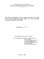 Nghiên cứu sử dụng tro bay từ nhà máy nhiệt điện đốt than phục vụ cải tạo đất xám bạc màu Ba Vì, Hà Nội