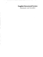 ENGLISH STRUCTURAL SYNTAX