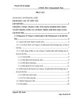 Thực trạng và một số giải pháp ứng dụng Marketing trực tuyến vào hoạt động của công ty CP phát triển thương mại và du lịch Hà Nội