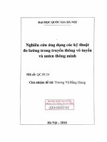 Nghiên cứu ứng dụng các kỹ thuật đo lường trong truyền thông vô tuyến và anten thông minh