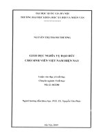 Giáo dục nghĩa vụ đạo đức cho sinh viên Việt Nam hiện nay