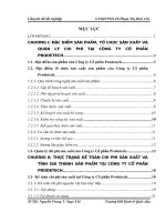 Hoàn thiện kế toán chi phí sản xuất  tại Công ty Cổ phần Protech