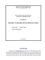 TÌM HIỂU VỀ HỆ ĐIỀU HÀNH THỜI GIAN THỰC