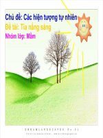 slide thuyết trình Những tia nắng buổi sáng